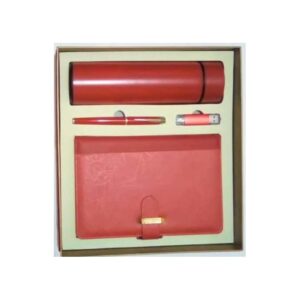 Corporate Gift Set 4-in-1: Diary, Flask, Pen and Dual Flash Drive