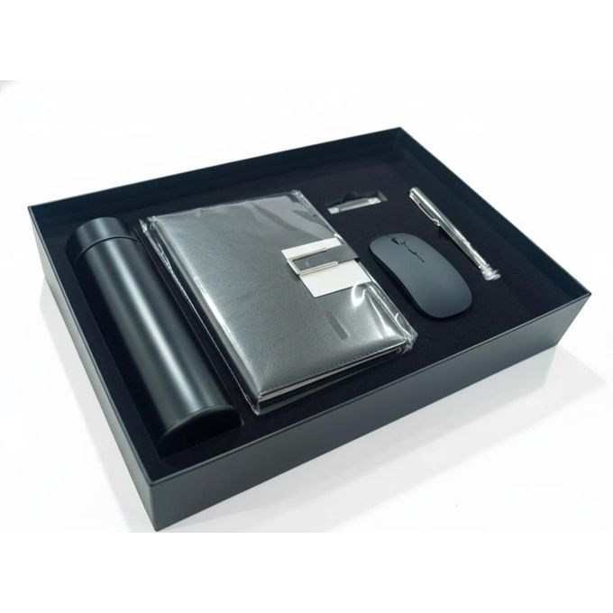 5-in-1 Corporate Gift Set with Wireless Mouse, Flash Drive