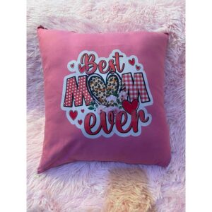 Best Mom Ever Decorative Throw Pillow, Pink