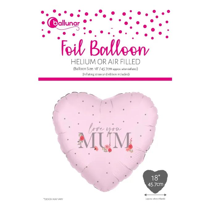 Mum Foil Balloon, Air Filled, Pink