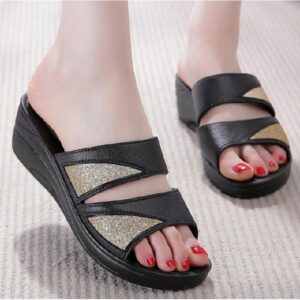 Ladies Wedge Slippers, Elegant Casual Style